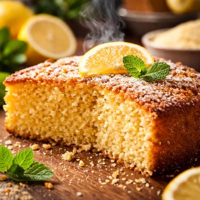 Image of Lemon or Lime Cornmeal Cake