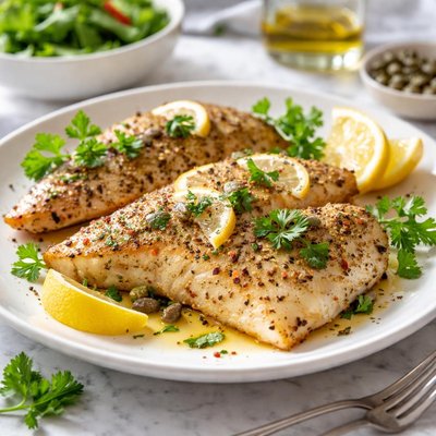 Image of Lemon Pepper Baked Hamour Fish