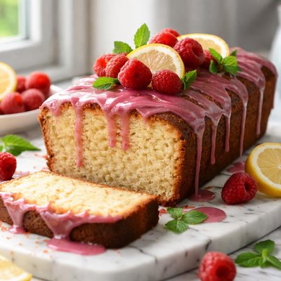 Image of Lemon Pound Cake with Chambord Glaze