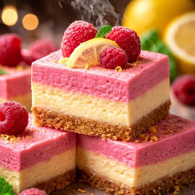 Image of Lemon Raspberry Mousse Squares