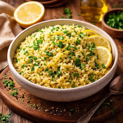 Image of Lemon Rice with Herbs