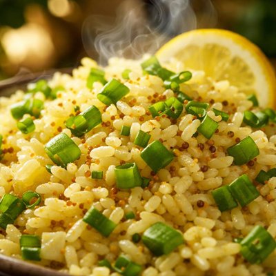 Lemon Rice with Scallions Recipe