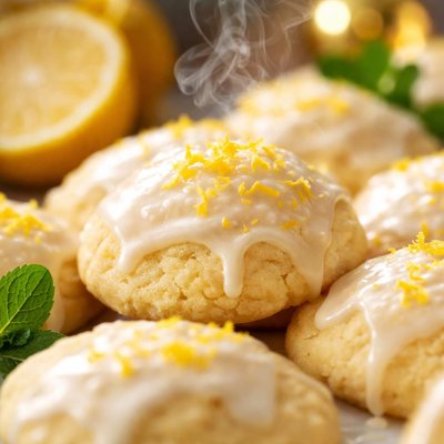 Image of Lemon Ricotta Cookies with Lemon Glaze