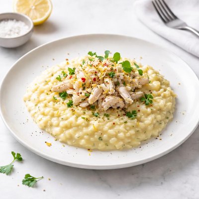 Image of Lemon Risotto with Garlic Crab