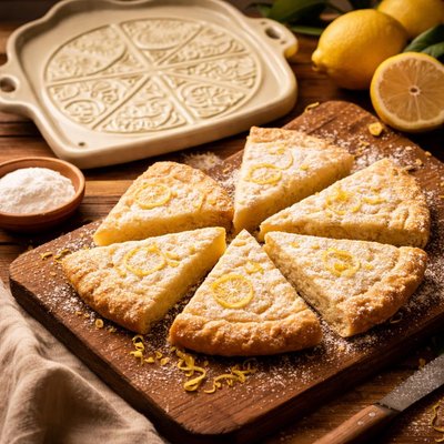 Image of Lemon Shortbread for Ceramic Shortbread Pan