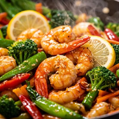 Image of Lemon Shrimp Oriental Stir Fry