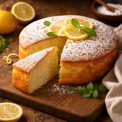 Image of Vegan Lemon Sponge Cake