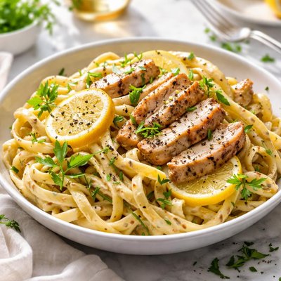 Image of Lemon Tarragon Chicken Fettuccini