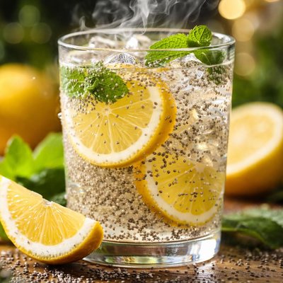 Image of Lemon Water with Chia Seeds