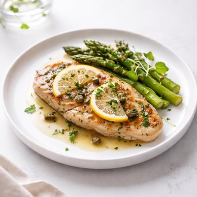 Image of Lemon White Wine Turkey Steak or Cutlet