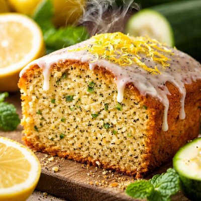 Image of Lemon Zucchini Cake with Poppy Seed