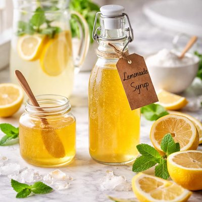 Image of Lemonade Syrup the Easy Way