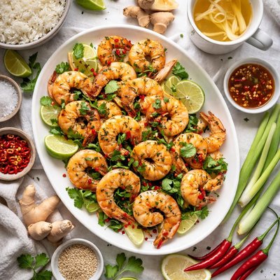 Image of Lemongrass and Ginger Tea Marinated Shrimp or Fish