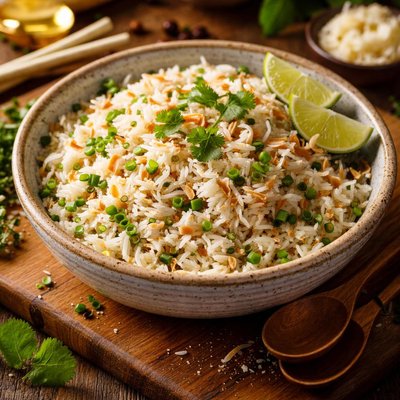 Image of Lemongrass Infused Coconut Jasmine Rice Pilaf