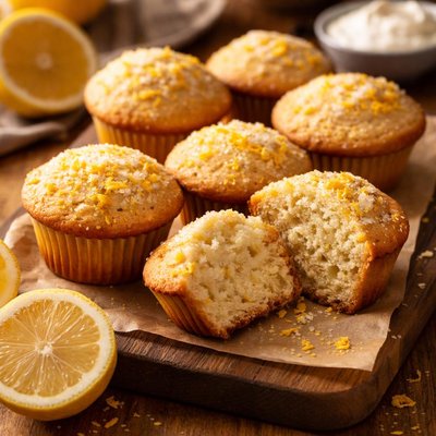 Image of Lemony Zest Sour Cream Muffins