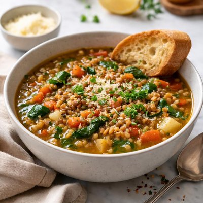 Image of Lentil and Barley Soup