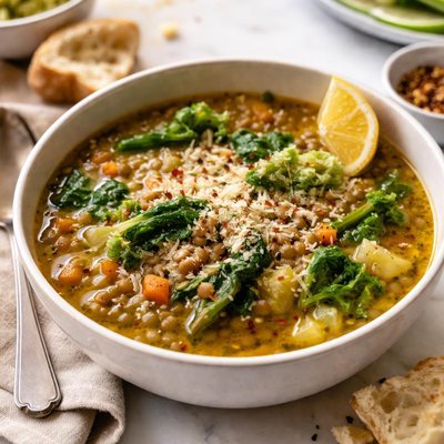 Image of Lentil and Escarole Soup