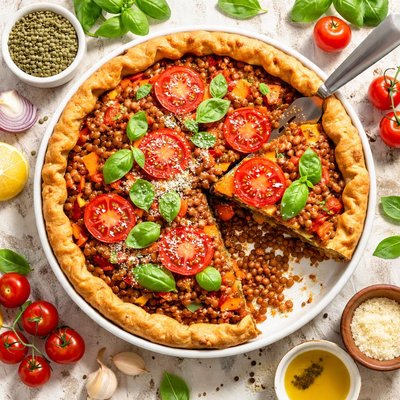 Image of Lentil and Tomato Pie