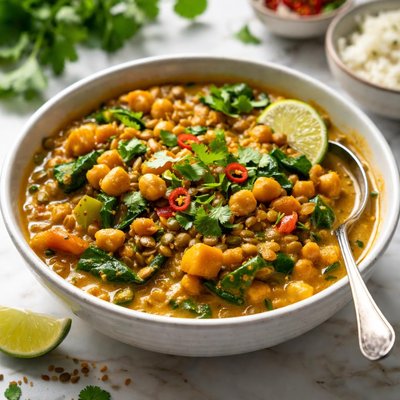 Image of Lentil Chickpea Vegetable Curry