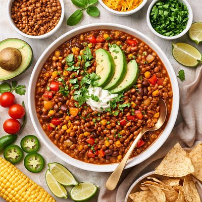 Image of Lentil Corn and Sweet Pepper Chilli Ww 5 Points