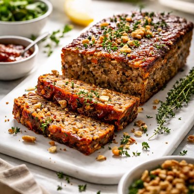 Image of Lentil Mushroom Walnut Loaf