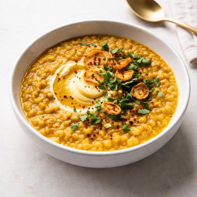 Image of Lentil or Split Pea Dal with Garlic Butter