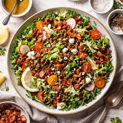 Image of Lentil Salad with Bacon and Frise