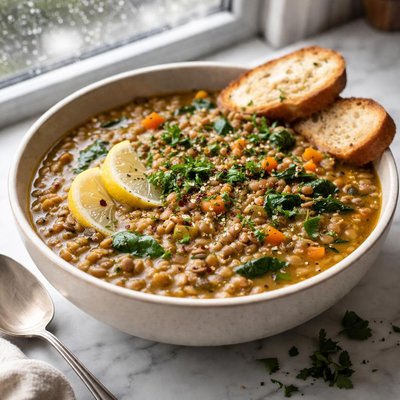 Image of Lentil Soup for Miserable Rainy Days