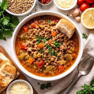 Image of Lentil Soup for People Who Thought They Hated Lentils Meat Op