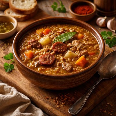 Image of Lentil Soup Madrid Style