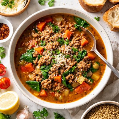 Image of Lentil Soup with Italian Sausage