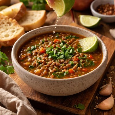 Image of Lentil Soup with Lime Juice