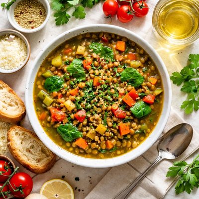 Image of Lentil Soup with Wine