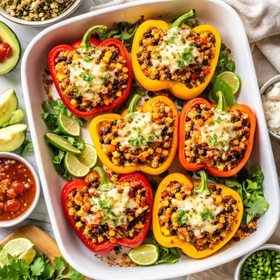 Image of Lentil Stuffed Bell Peppers