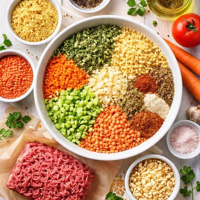 Image of Lentils and Pasta Soup Mix for Ground Beef