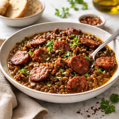 Image of Lentils with Chorizo Sausage