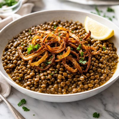 Image of Lentils with Fried Onions