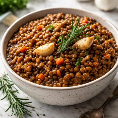 Image of Lentils with Garlic and Rosemary Crock Pot