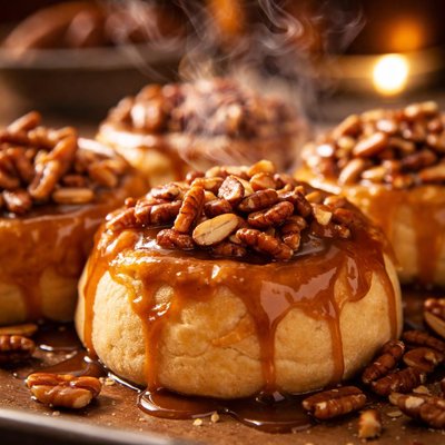 Image of Less Fat Caramel Nut Sticky Buns