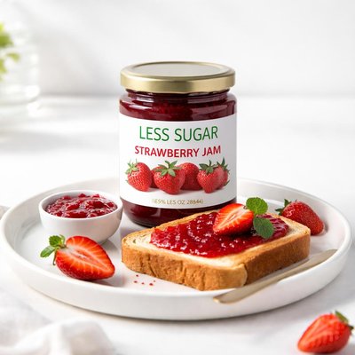 Image of Less Sugar Canned Strawberry Jam