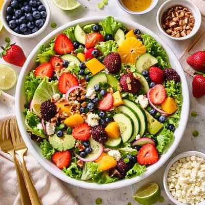 Image of Lettuce and Fruit Salad