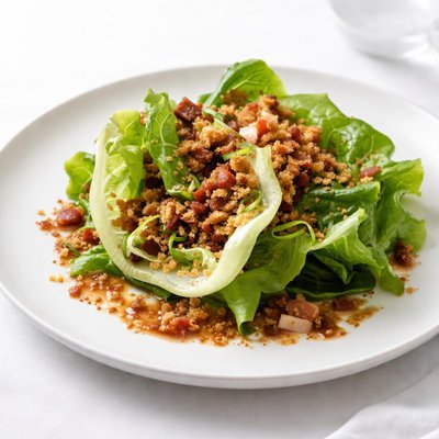 Image of Lettuce Salad with Bacon Dressing