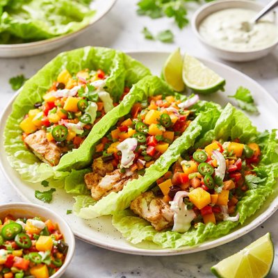 Image of Lettuce Wrap Fish Tacos