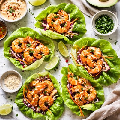Image of Lettuce Wrapped Shrimps