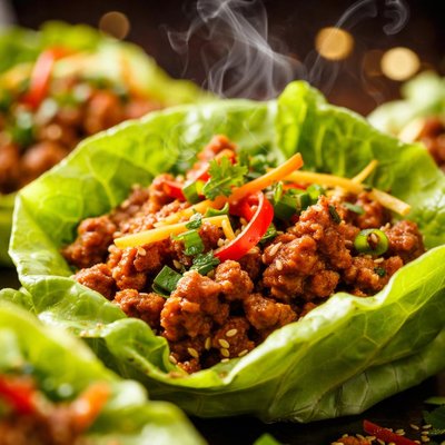 Image of Lettuce Wraps with Spiced Pork