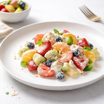 Image of Light and Creamy Fruit Salad