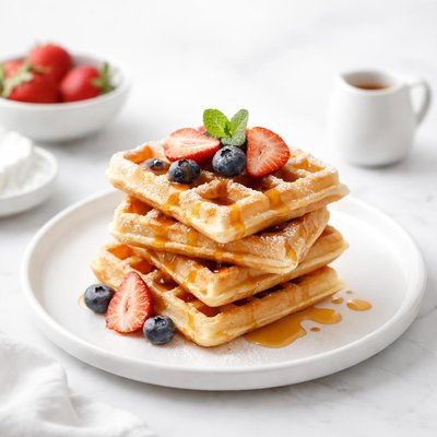 Image of Light and Crispy Waffles