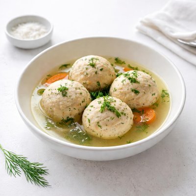 Image of Light and Fluffy Chicken Matzoh Balls Wheatless