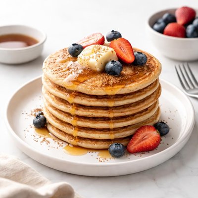 Image of Light and Fluffy Flax Pancakes