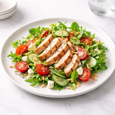 Image of Light and Tangy Chicken and Feta Salad